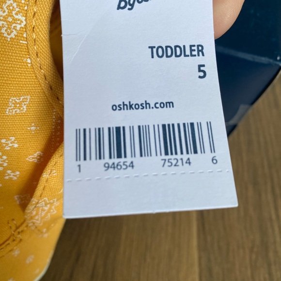OSHKOSH Yellow Paisley Slip On Sneakers - Picture 6 of 9